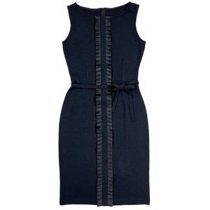 St. John Evening Collection Sleeveless Sheath Dress Knee Length Cocktail Size 4